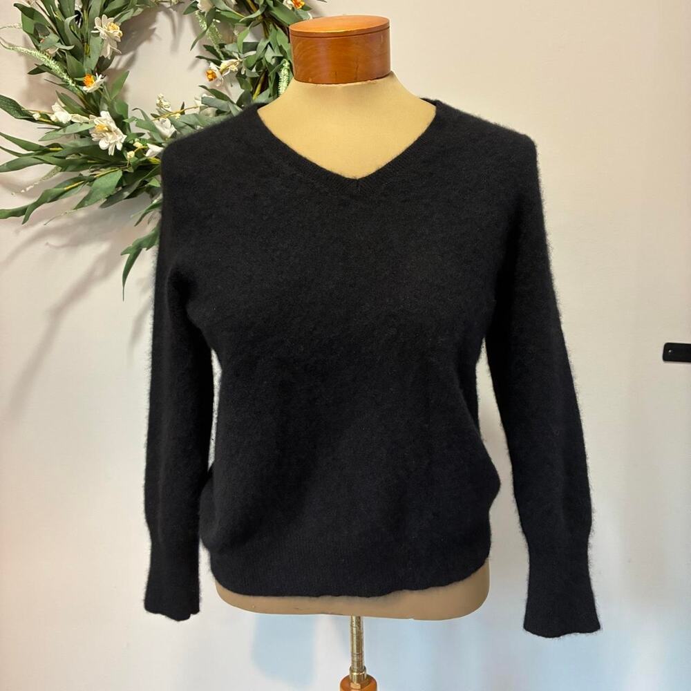 Halogen black 2 ply 100% cashmere sweater, 2X